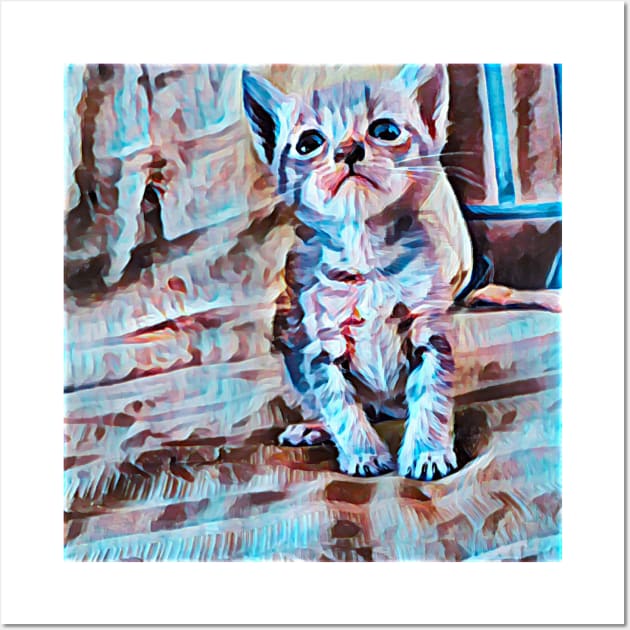 PUPPY ART CAT Wall Art by CATUNIVERSE